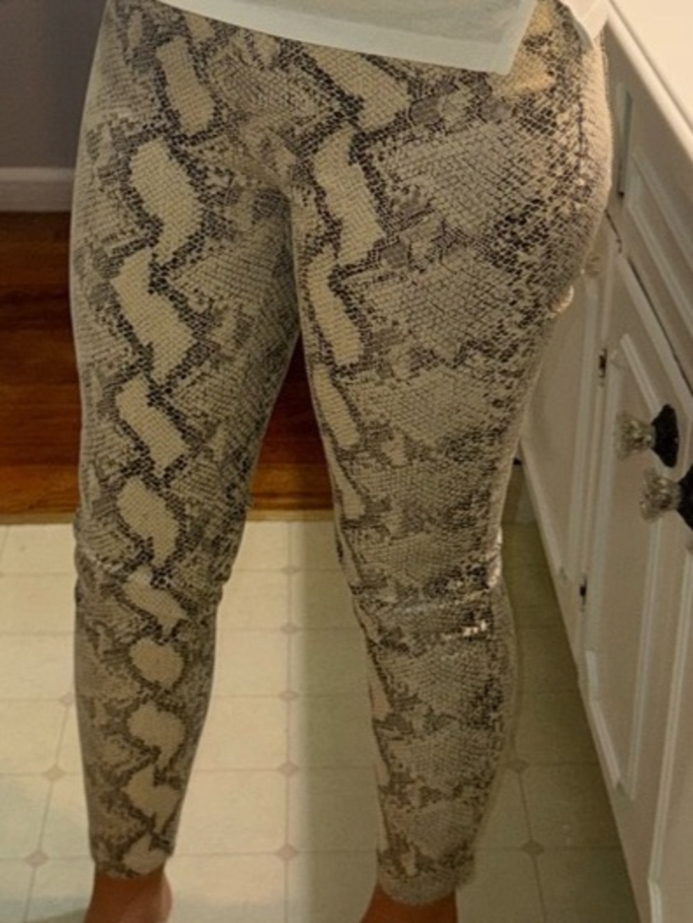 Tractr Snake Print Leather Leggings Pants Size XS/XXS NWT